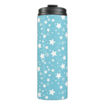 AZUL CON ESTRELLAS BLANCAS Y SNOWFLAKES