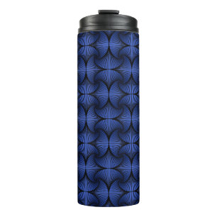 Termo Azul del ventilador de vieira 3D geométrico gráfic