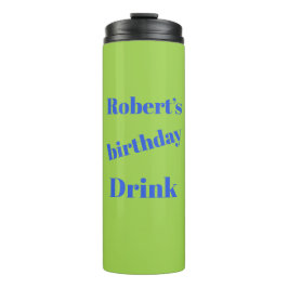 Termo Azul Negrita En La Fiesta De Cumpleaños Verde Lime