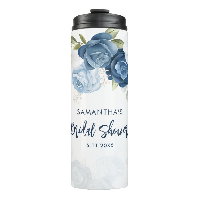 Termo Azul Polvoriento Floral Despedida de Soltera Perso (Anverso)