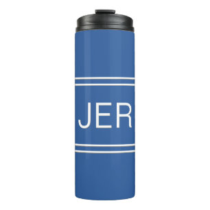 Termo Azul Real Bebida con Monograma Personalizado de In