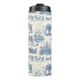 Termo Azul Toile Chinoiserie de Invierno