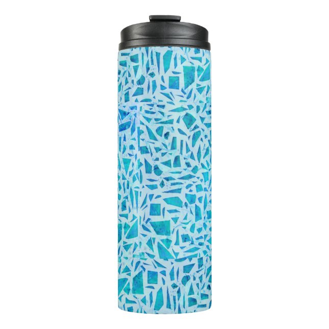 Termo Azulejo de Vidrio Mosaico Turquesa Azul Moderno Ch (Anverso)
