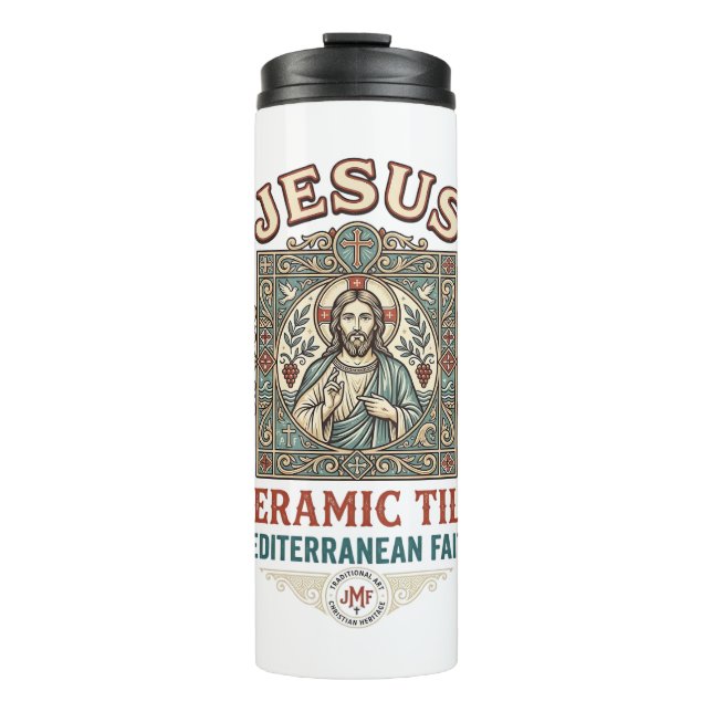Termo Azulejo Jesús Mediterráneo Fe Jesús Cerámica (Anverso)