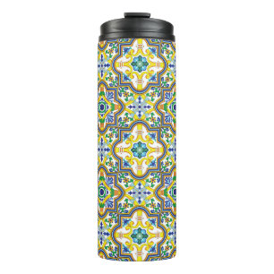 Termo 💛💚💙Azulejos azules y amarillos impresionantes