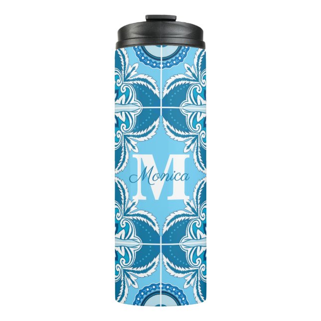 Termo 💙🤍Azulejos azules y blancos de Porto,  (Anverso)