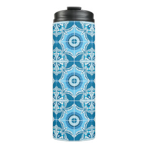 Termo 💙🤍Azulejos azules y blancos de Porto, 