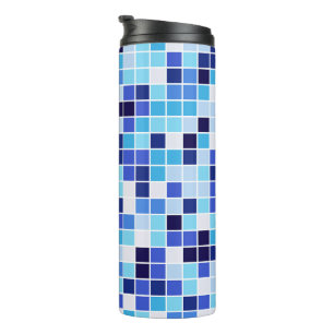 Termo Azulejos de Piscina, Baldosas Azules Mosaico, Patr