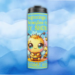 Termo Baby Shower de abeja de miel de abeja a abeja |<br><div class="desc">¡Animados comienzos para nuestra pequeña abeja de miel! Bebé con ducha de bebé en amarillo y azul,  zumbando de alegría: Dando la bienvenida a nuestro más reciente cantante,  en este lindo tema de abejas para nuestra ducha de bebé. Botella térmica.</div>