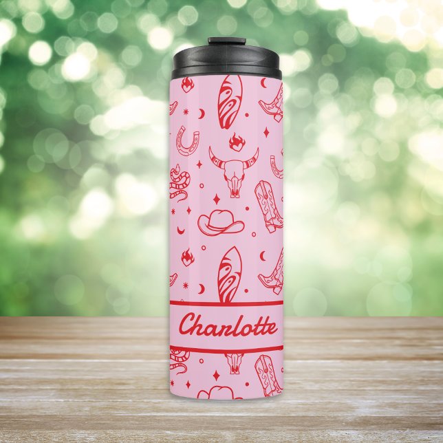 Termo Bachelorette Party Coastre Cowgirl Personalizado (Bachelorette Party Coastal Cowgirl Custom Thermal Tumbler
)