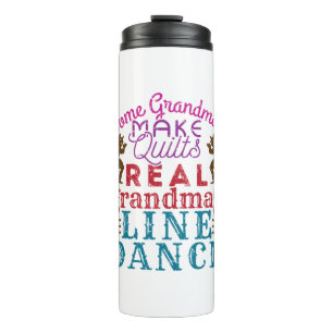 Termo Baile de línea real Grandmas Line Dance con línea 