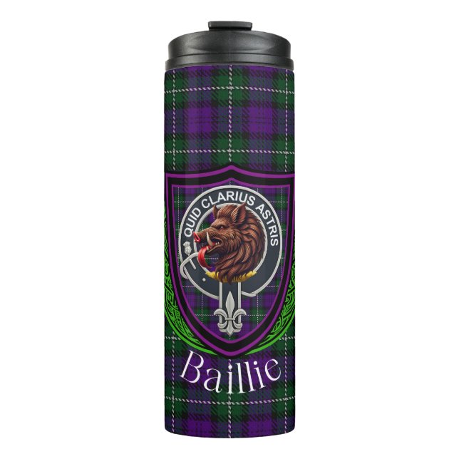 Termo Baillie Scottish Clan Tartan & Crest (Anverso)