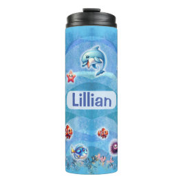 Termo Bajo el tema del mar personalizado