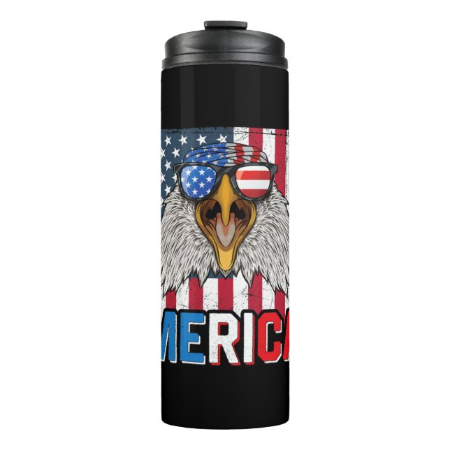 Termo Bald Eagle Merica 4 de Julio (Anverso)