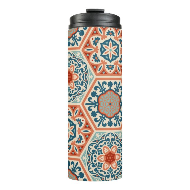 Termo Baldosas cerámicas de cemento hexagonal decoradas, (Anverso)