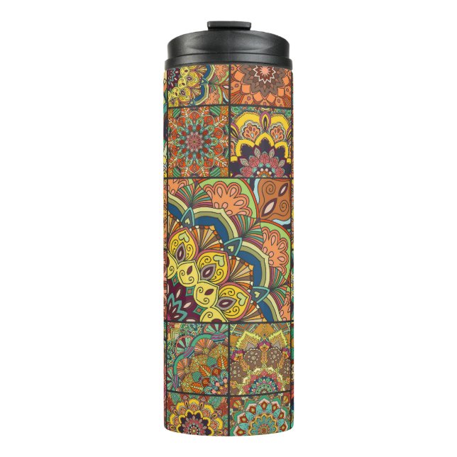 Termo Baldosas de Boho: colorido mosaico de mosaicos sin (Anverso)