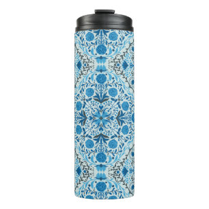 Termo Baldosas florales azules