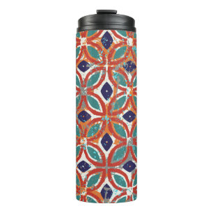 Termo Baldosas geométricas: fondo étnico vintage.