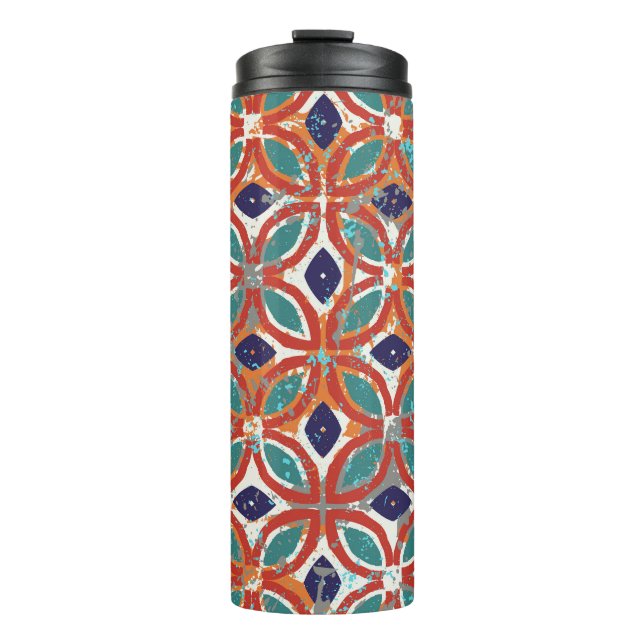 Termo Baldosas geométricas: fondo étnico vintage. (Anverso)