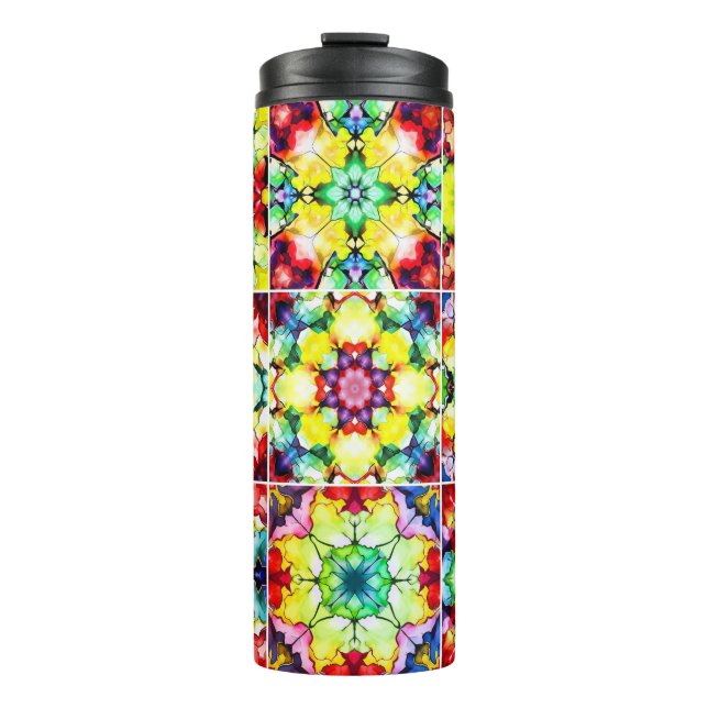 Termo Baldosas mediterráneas, mosaicos de tinta de alcoh (Anverso)