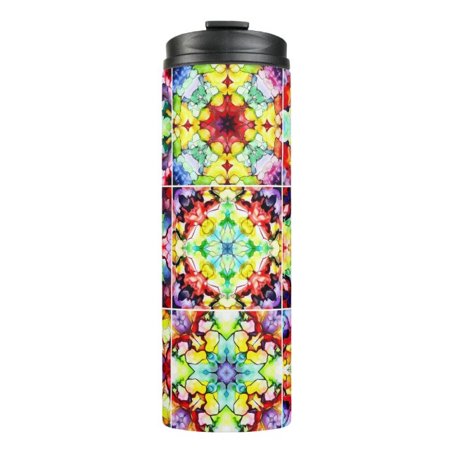 Termo Baldosas mediterráneas, mosaicos de tinta de alcoh (Anverso)