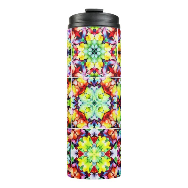 Termo Baldosas mediterráneas, mosaicos de tinta de alcoh (Anverso)