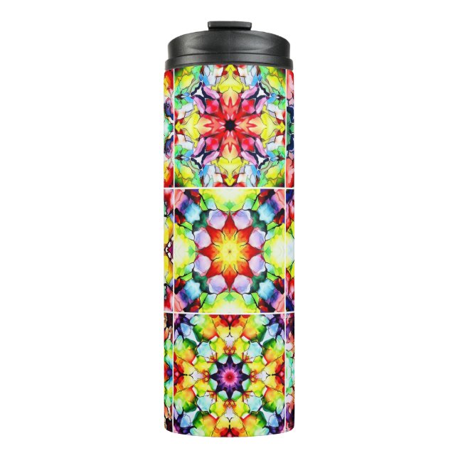 Termo Baldosas mediterráneas, mosaicos de tinta de alcoh (Anverso)