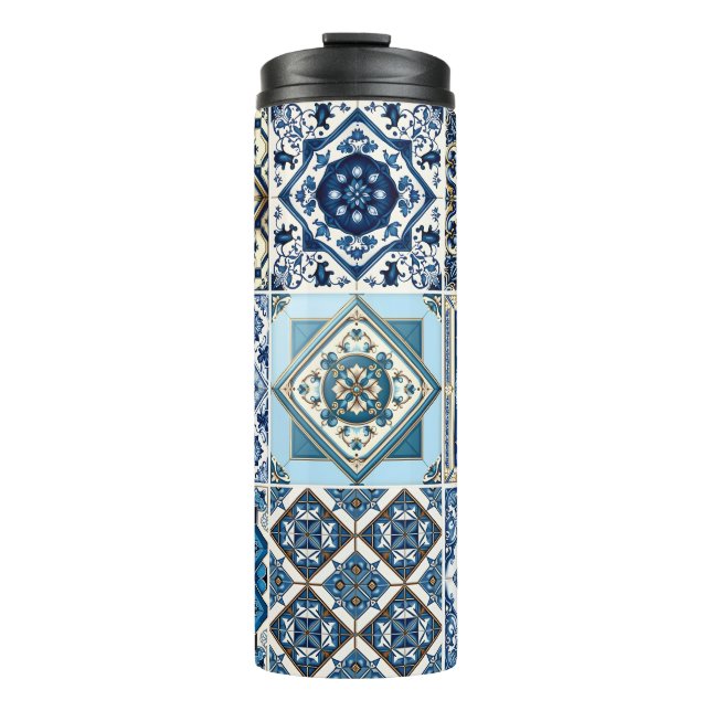 Termo Baldosas mediterráneas, portuguesas, azulejo, mall (Anverso)