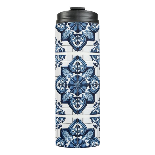 Termo Baldosas mediterráneas, portuguesas, azulejo, mall (Anverso)