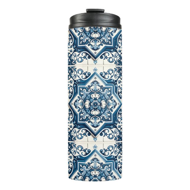 Termo Baldosas mediterráneas, portuguesas, azulejo, mall (Anverso)