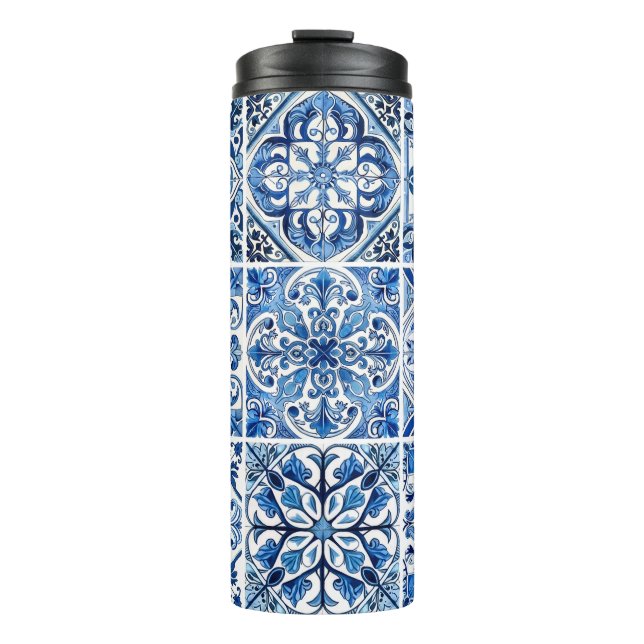 Termo Baldosas mediterráneas, portuguesas, azulejo, mall (Anverso)