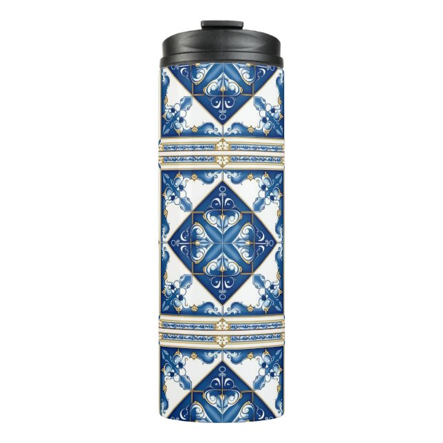 Termo Baldosas mediterráneas, portuguesas, azulejo, mall (Anverso)