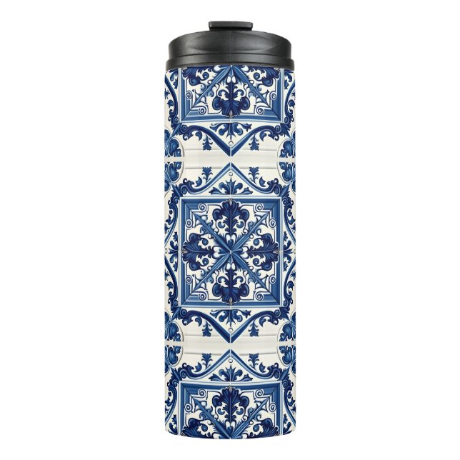 Termo Baldosas mediterráneas, portuguesas, azulejo, mall (Anverso)