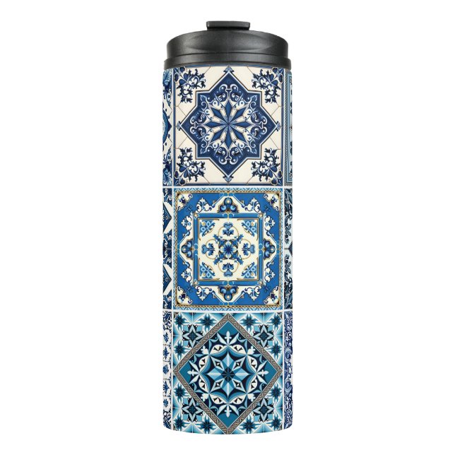 Termo Baldosas mediterráneas, portuguesas, azulejo, mall (Anverso)