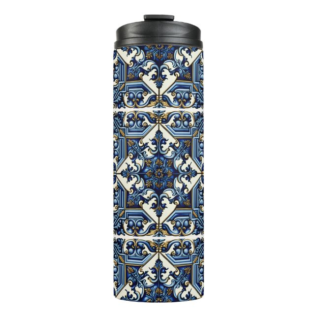 Termo Baldosas mediterráneas, portuguesas, azulejo, mall (Anverso)