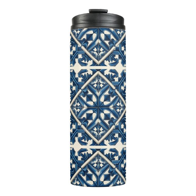 Termo Baldosas mediterráneas, portuguesas, azulejo, mall (Anverso)