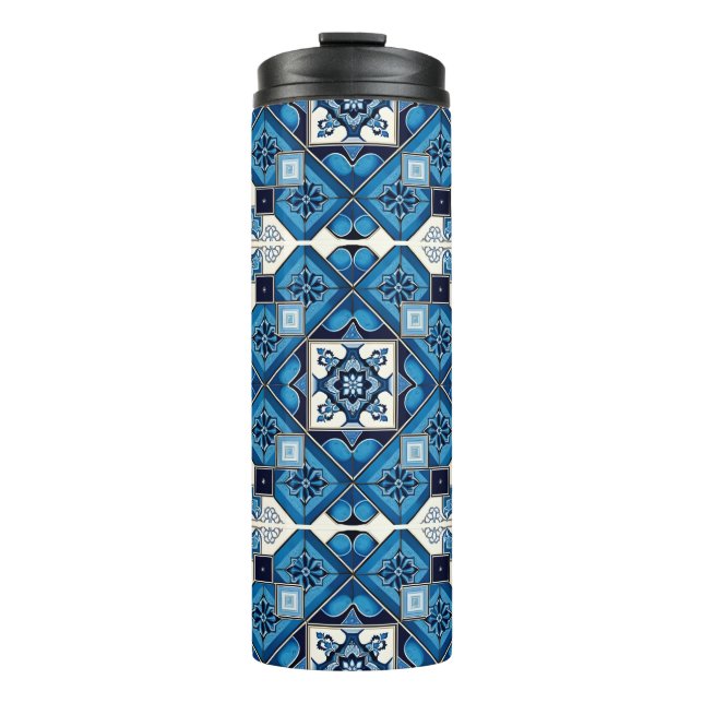 Termo Baldosas mediterráneas, portuguesas, azulejo, mall (Anverso)