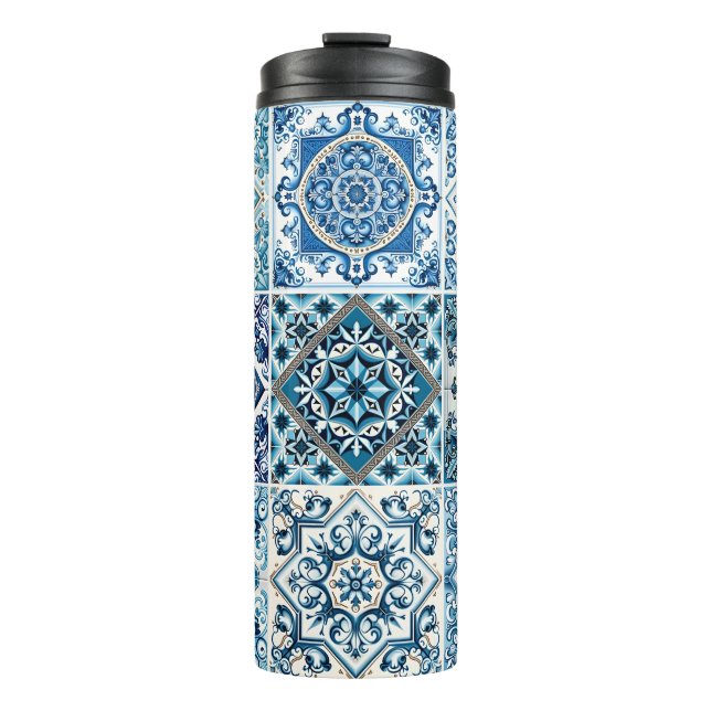 Termo Baldosas mediterráneas, portuguesas, azulejo, mall (Anverso)