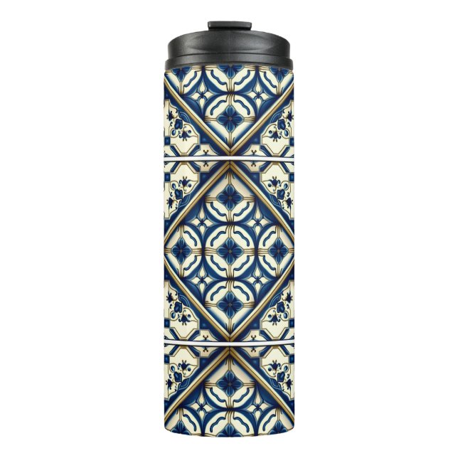 Termo Baldosas mediterráneas, portuguesas, azulejo, mall (Anverso)