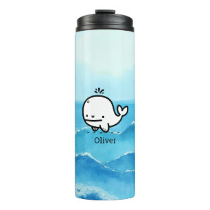 Termo Ballena bebé adorable - Kawaii Sea Creature Line A