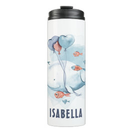 Termo Ballenas acuáticas y peces singulares