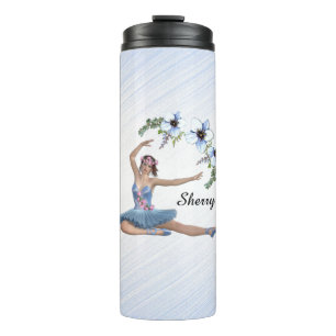 Termo Ballerina con nombre personal azul