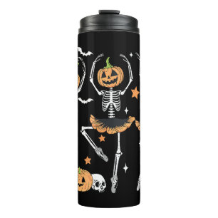 Termo Ballet Calabaza Skeleton Scary Halloween
