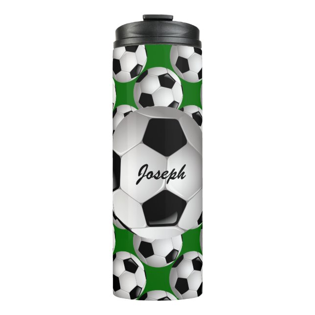 Termo Balón de fútbol personalizado en patrón de fútbol (Anverso)