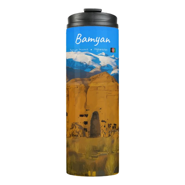 Termo Bamyan, Afganistán - Valle del acantilado de Buda (Anverso)