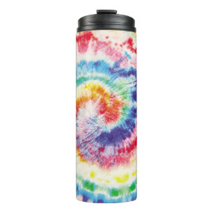 Termo Bañada de centeno de tie. Patrón Tiedye sin incon