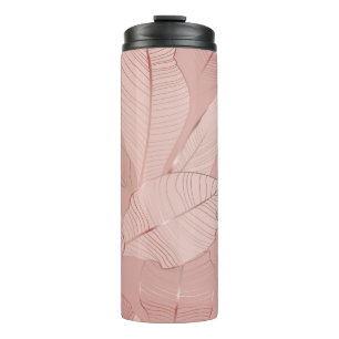 Termo Banana, hojas de palma: cobre brillante.