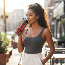 Banda deportiva de raza roja y negra personalizado