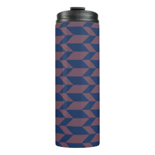 Termo Banda negrita doble tona Chevron Stripe Oscuro Azu