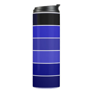 Termo Bandas azul, negro y blanco